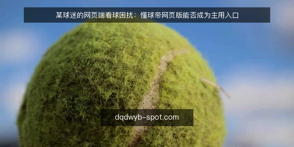 某球迷的网页端看球困扰：懂球帝网页版能否成为主用入口 — 场景：固定设备上的看球需求 配图